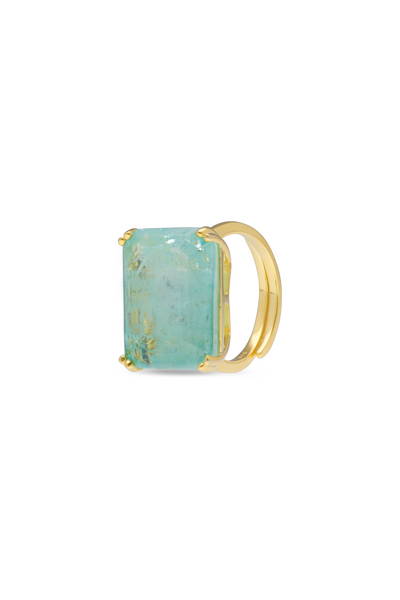 Sea Green Aurora Statement Cocktail Ring