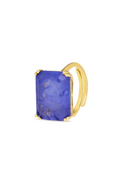 Dark Blue Aurora Statement Cocktail Ring
