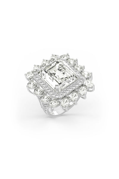 Champagne Halo Cocktail Ring