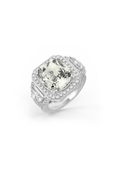 Champagne Majesty Halo Ring