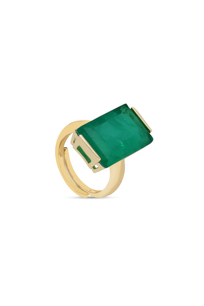 Dark Green Aztec Oasis Cocktail Ring