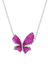 Mystical Butterfly Pendant With Silver Chain