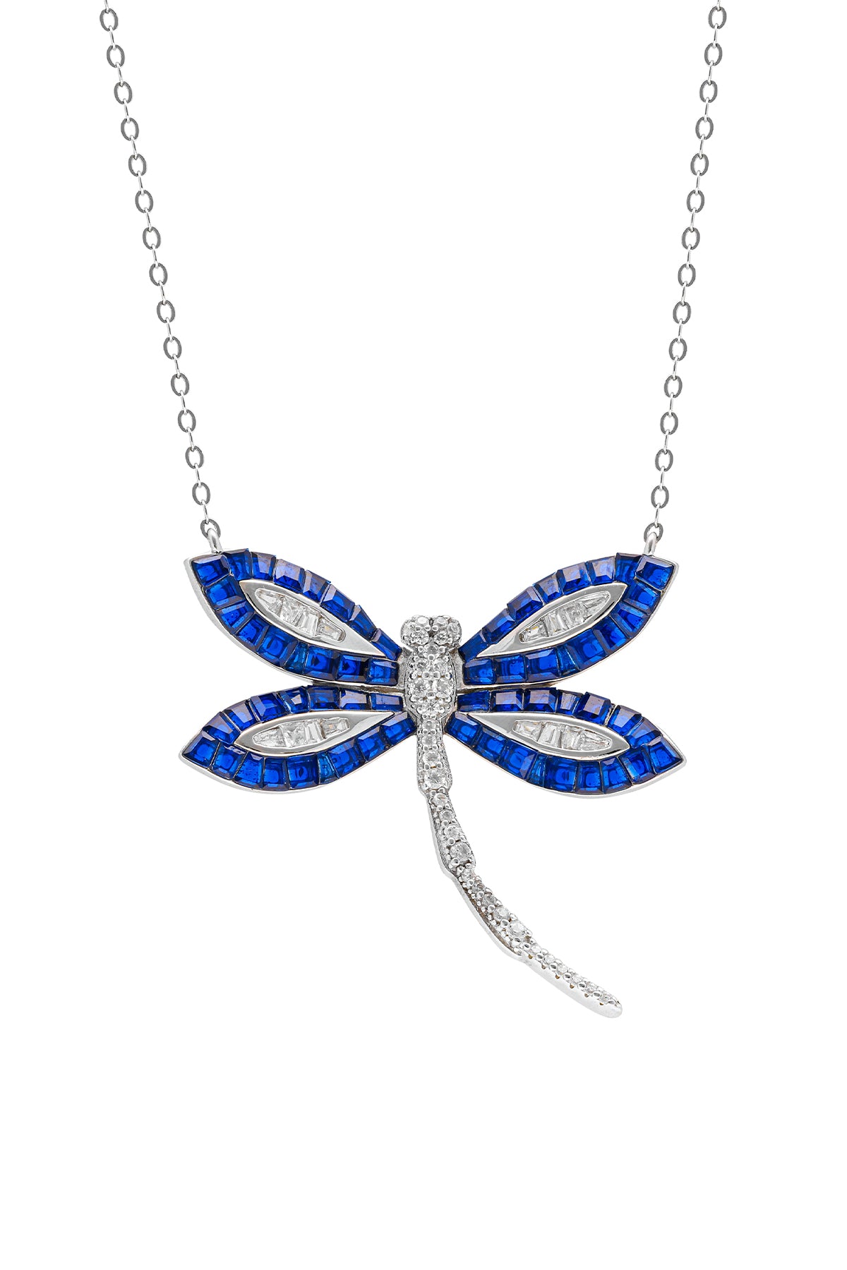 Woodland Dragonfly Pendant With Silver Chain