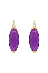 Dark Purple Moroccan Lantern Dangler Earrings