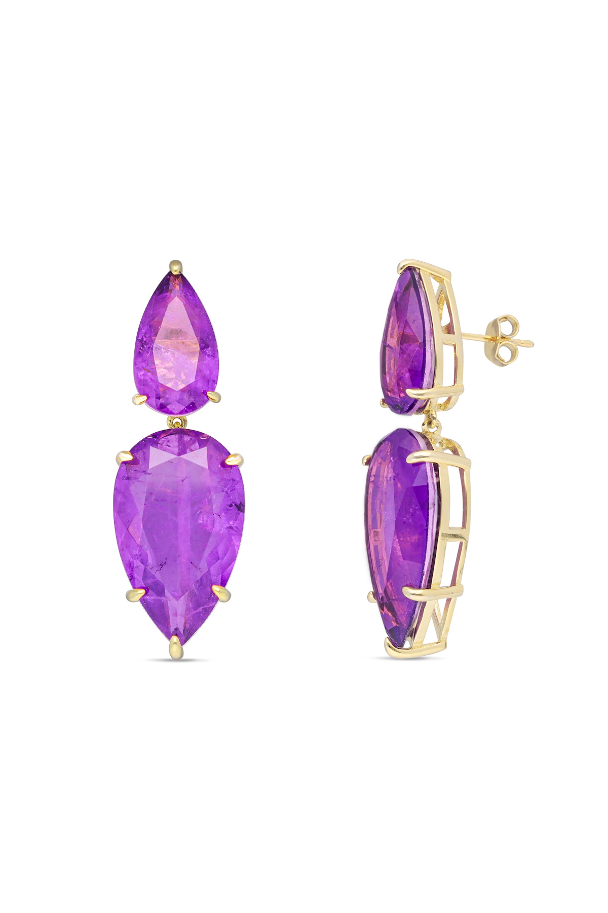 Amethyst Aurora Dangler Earrings