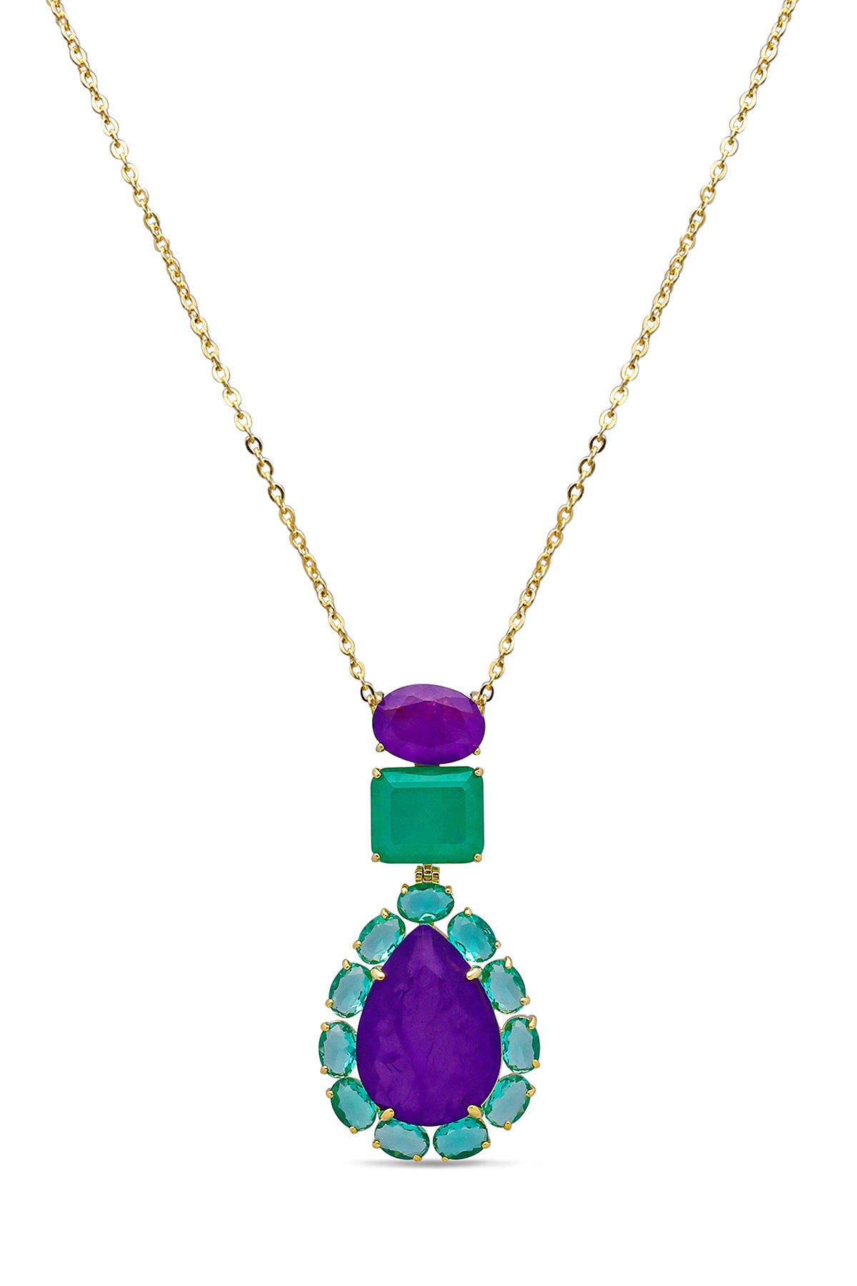 Peacock Paradise Pendant With Chain